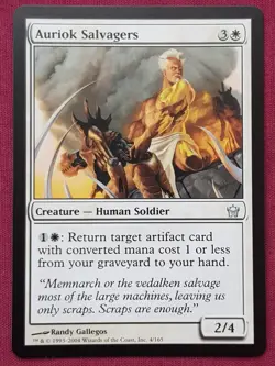 Magic The Gathering FIFTH DAWN AURIOK SALVAGERS white card MTG - Image 1