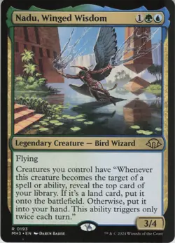 Nadu, Winged Wisdom R Modern Horizons 3 193 NM Normal MTG - Image 1