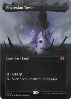 Phyrexian Tower (Borderless) M Modern Horizons 3 355 NM Normal MTG - Image 1