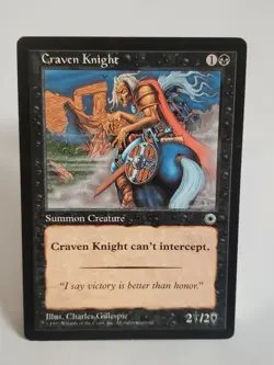 MTG Craven Knight Portal Regular Common Magic READ - Image 1
