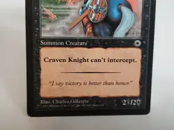 MTG Craven Knight Portal Regular Common Magic READ - Image 3
