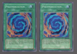 Lot 2x YuGiOh POLYMERIZATION Super Rare Foil LOB-059 Unlimited NM PACK FRESH - Image 3