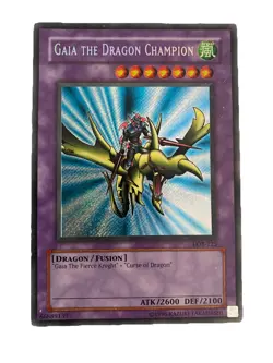 YUGIOH Gaia the Dragon Champion LOB-125 Secret Rare HP / DMG - Image 1