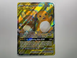 Pokemon TCG Raichu & Alolan Raichu Tag Team GX Full Card Art Card Pack Fresh - Image 1