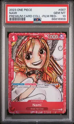 PSA 10 NAMI ST01-007 SR Film Red Premium Card Collection One Piece Card 2023 - Image 1