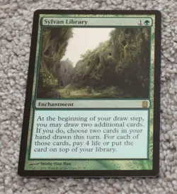 Sylvan Library Commander's Arsenal Foil MTG LP Magic Enchantment Card - Image 1