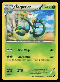 Serperior 005/114 Rare Deck Exclusives Pokemon Card - Image 1