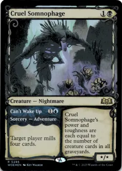 MTG Cruel Somnophage (Showcase) Foil NM Wilds of Eldraine Magic 286 - Image 1