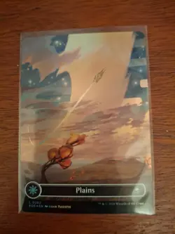 MTG Edge of Eternity - Plains 0262 FOIL Land Full Art (Borderless) NM - Image 1