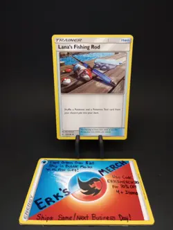 Lana's Fishing Rod 195/236 Cosmic Eclipse NM Regular Uncommon Pokemon Card - Image 1