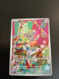 Minccino Pokemon TCG Temporal Forces Full Art IR Illustration Rare 182/162 - Image 1