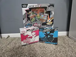 Pokemon TCG Black Bolt & White Flare ETB Bundle +Victini Illustration Collection - Image 1