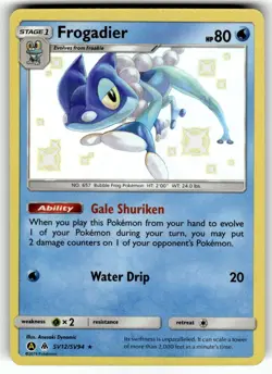 Frogadier SV12/SV94 Hidden Fates Baby Shiny Pokemon TCG NM/Near Mint - Image 1