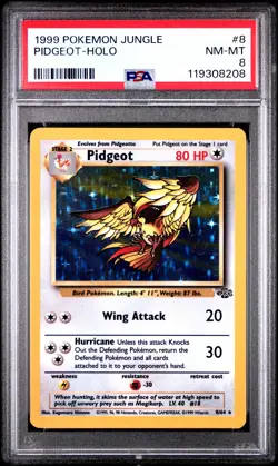1999 POKEMON JUNGLE #8 PIDGEOT-HOLO PSA 8 - Image 1