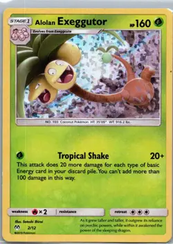 Pokemon TCG Alolan Exeggutor 2/12 McDonald's Collection 2019 LP - Image 1