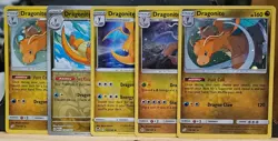 Pokemon Lot of 5 Dragonite Holos 3 are Cosmos Holos M-NM Unplayed - Image 1
