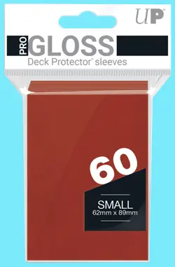 60 Ultra Pro GLOSS RED DECK PROTECTOR Small Game Card Sleeves Yugioh tcg ccg - Image 1