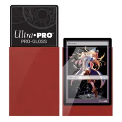 60 Ultra Pro GLOSS RED DECK PROTECTOR Small Game Card Sleeves Yugioh tcg ccg - Image 3