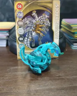 Bakugan "Battle Damaged" Ventus Myriad Hades 750G Green New Vestroia W/ Card! - Image 1
