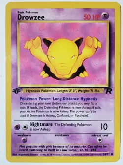 1ST EDITION Drowzee 54/82 - Team Rocket Pokemon Card $2 Combined Shipping - Image 1