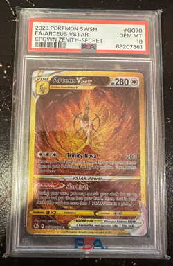 Pokemon TCG Arceus VSTAR GG70 Crown Zenith English Gold Card Gem Mint PSA 10 - Image 1