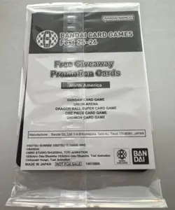 SEALED TCG Bandai Card Games Fest 25-26 Promo PACK-Gundam, OP, Digimon, UA, &DBS - Image 2