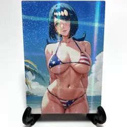 PokeGirl Lana's Mother Sexy Bikini Anime Waifu Girl Lewd Goddess Story Art Card - Image 2