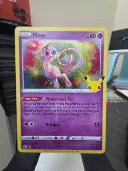 Mew Holo 011/025 Celebrations Pokemon Card 25th Anniversary - 2021 Rare - Image 1