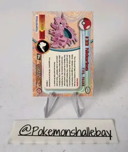 Nidorino #33 - Pokemon Topps Series 1 Card *NM* Holo - BLACK LOGO - Image 3