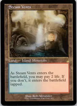 Steam Vents (Retro Frame) 412 Ravnica Remastered NM MTG - Image 1