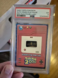 2000 Topps Pokemon Movie Rare Legendary Bird Zapdos Auth 35MM Film Frame Card - Image 1