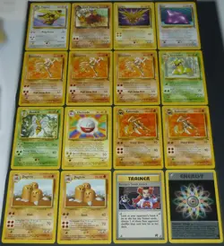16 Card Lot Vintage Pokemon Rares Base Unlimited Fossil Jungle Team Rocket WOTC - Image 1