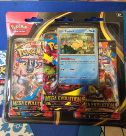 Pokemon TCG ME01 Mega Evolution 3 Booster Blister Pack Psyduck Sealed - Image 1