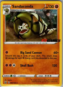 Sandaconda 082/163 - Pokemon Battle Styles (EB Games Stamped) - Holo Rare (NM) - Image 1