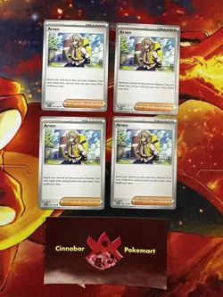 x4 Playset Arven- 166/198 & 186/197 - Obsidian Flames Uncommon Pokemon - NM/MINT - Image 1