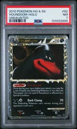 2010 POKEMON UNDAUNTED HOUNDOOM PRIME #82 ULTRA RARE PSA 7 NM #104932888 - Image 1
