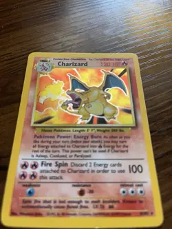 Pokemon TCG Charizard 4/102 Base Set Unlimited Holo Rare MP - Image 4