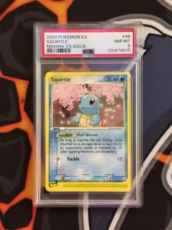 2004 Pokemon EX Team Magma vs Team Aqua 46/95 Squirtle - PSA 8 NM-MT - Image 1