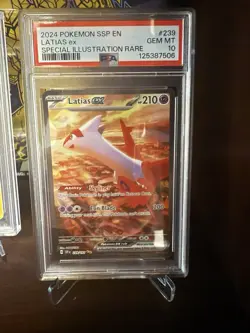 Pokemon Latias EX TCG Surging Sparks 239/191 Special Illustration Rare PSA 10 - Image 1