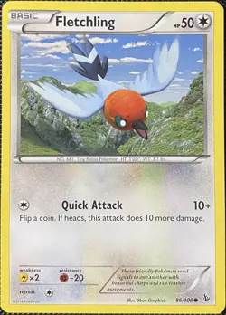 Fletchling 86/106 Flashfire Regular - Pokemon Card - Image 1