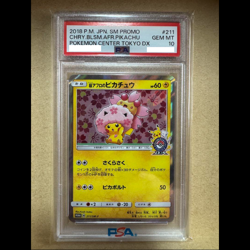PSA 10 211/SM-P Cherry Blossom Afro Pikachu Holo 2018 Pokemon Card Japanese #297 - Image 1