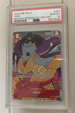 One Piece Card Game 1st Anniv Set Jinbe PSA10 English Edition - Image 1
