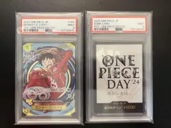 One Piece Day 24 Promo Card PSA9 Luffy Don Collection Rare White Back - Image 1
