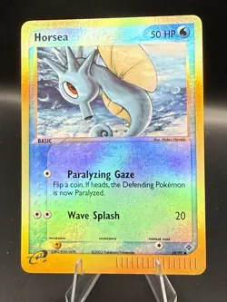 Horsea 58/97 EX Dragon Pokemon Card Reverse Holo Foil Rare Near Mint - Image 1