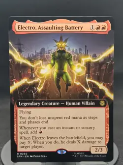 1x (260) Electro, Assaulting Battery - EXTENDED ART MTG Marvel's Spider-Man NM M - Image 1