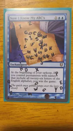 MTG Now I Know My ABC's Unhinged Regular - Image 1