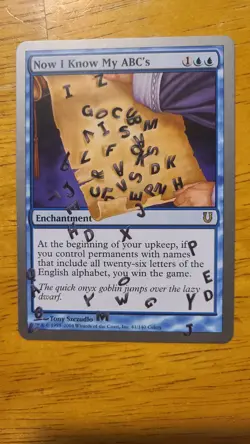 MTG Now I Know My ABC's Unhinged Regular - Image 2
