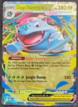 Mega Venusaur EX 003/132 Mega Evolution Holo Rare Pokemon Card NM - Image 1
