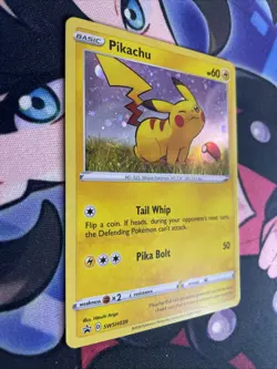 Pikachu SWSH039 Cosmos Holo Pokemon TCG Black Star Promo Ungraded *SWIRL* - Image 2