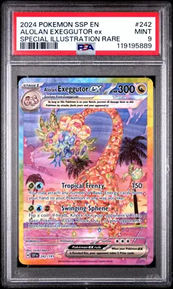 2024 POKEMON SSP EN-SURGING SPARKS #242 ALOLAN EXEGGUTOR EX PSA 9 - Image 1